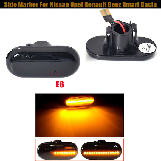 Flash LED 3W 12V за Nissan Interstar Opel Мовано Renault Клио Skoda Бърз Dacia Дъстър 2бр