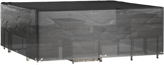 vidaXL Προστατευτικό Κάλυμμα Σαλονιού 300x300x75εκ. σε Μαύρο Χρώμα 2τμχ