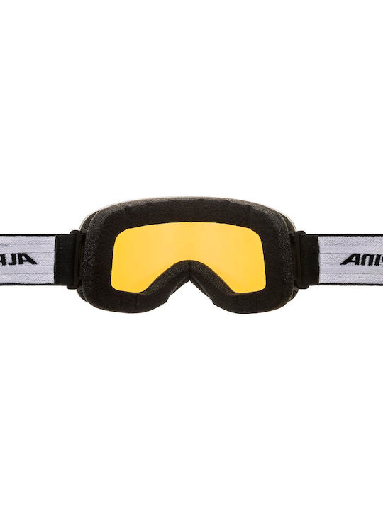 Alpina Ski & Snowboard Goggles Kids Black with Lens in Black Color