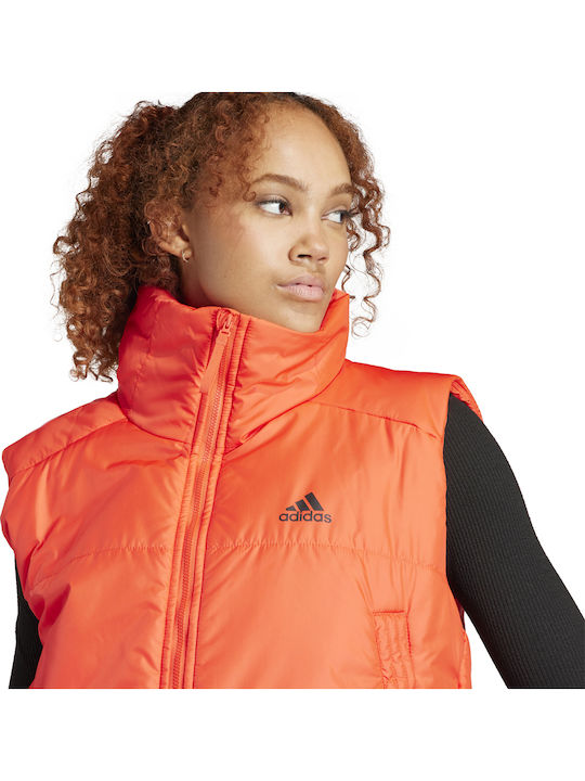 Insulated Women's Short Sports Jacket for Winter Red