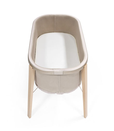 Stokke Snoozi Αδιάβροχο Βρεφικό Επίστρωμα Λίκνου White με Φάσα