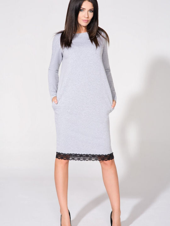 Tessita Mini Evening Dress Gray