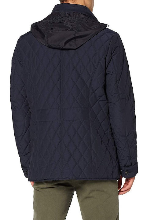 Hackett Men's Winter Jacket Navy Blue