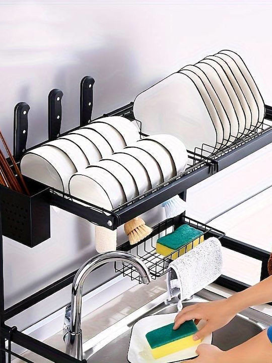 Στραγγιστήρι Νεροχύτη Μεταλλικό Μαύρο 65x32x52cm