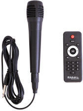 Ibiza Sound Karaoke Speaker with Wired Microphone and Lighting Effects CUBE180 Black