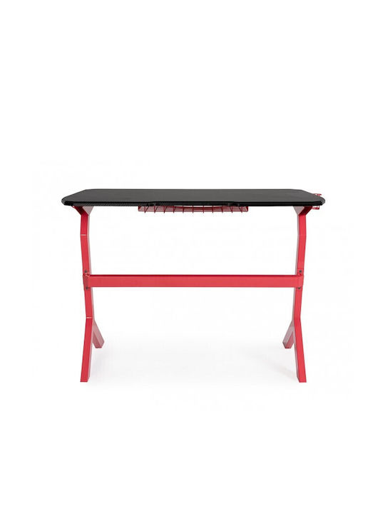 Γραφείο Gaming Ξύλινο Red-Black 118x65x76εκ.