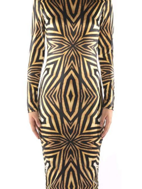 Type Love Midi Evening Dress Gold