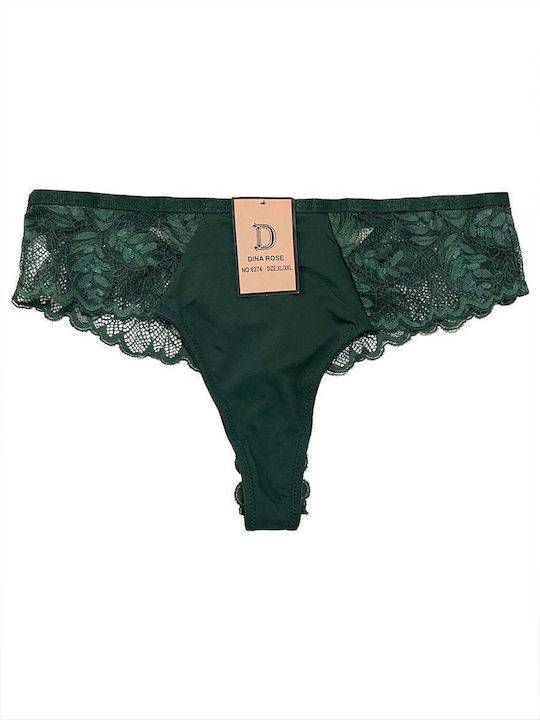 Ustyle Damen Brasilien mit Spitze green