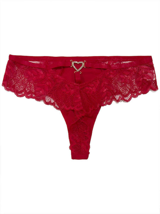 Damen Brasilien mit Spitze Red
