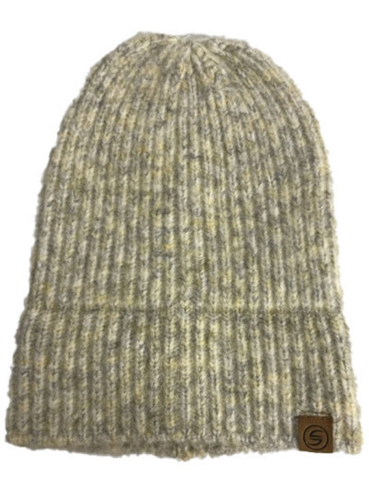 Beanie Unisex Beanie Knitted in Beige color
