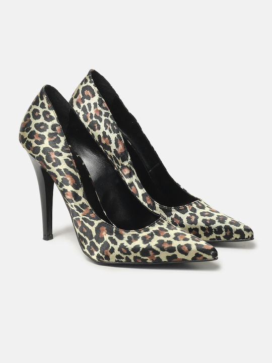 InShoes Pointed Toe Leopard Heels Animal Print