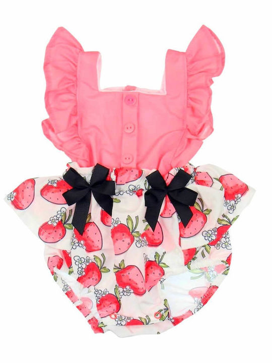 4002 Baby Bodysuit Set with Pants Pink