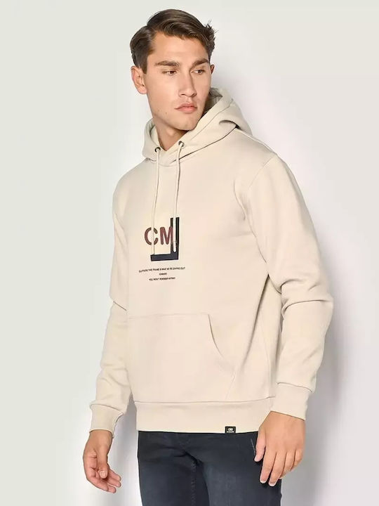 Camaro Men's Sweatshirt with Hood Light Beige