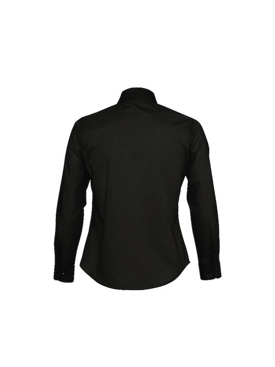 Sol's Women's Long Sleeve Shirt Black