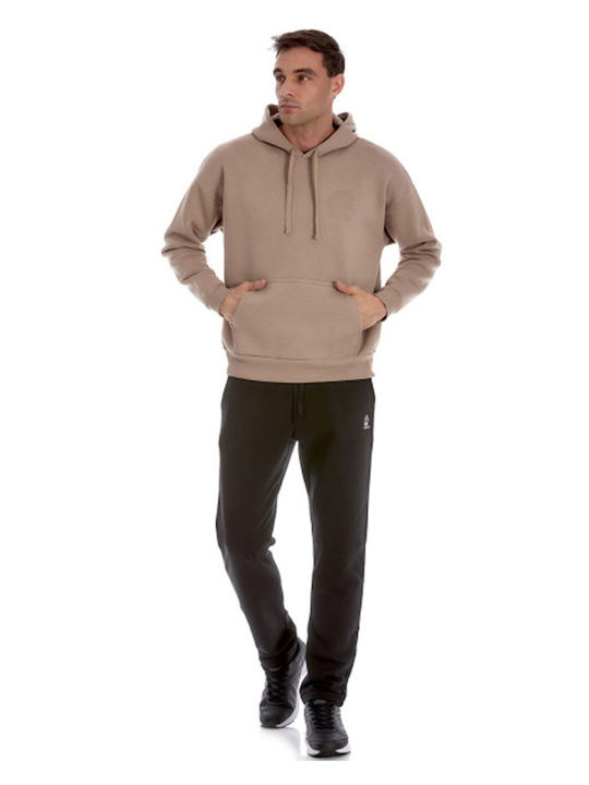 Admiral Herren Sweatshirt mit Kapuze und Taschen Camel