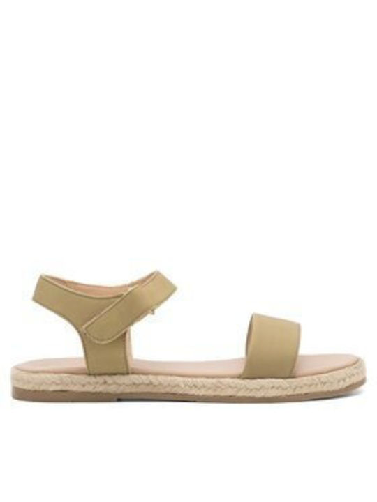Damen Flache Sandalen in Grün Farbe