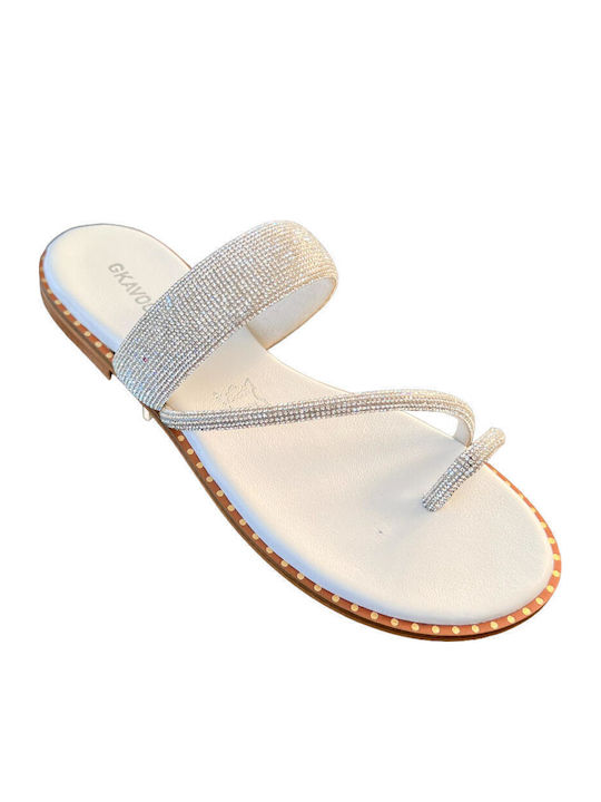 Sandale Casual Damă Din Piele Albe