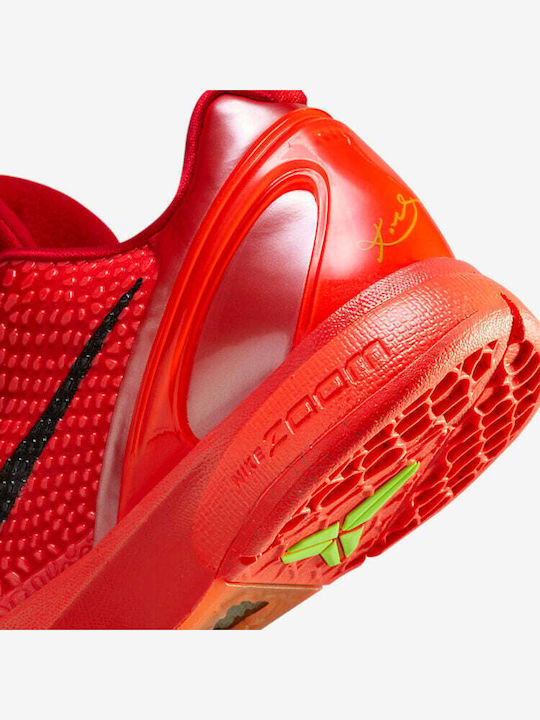 Kobe 6 Protro Low Basketball Shoes Bright Crimson / Black / Electric Green