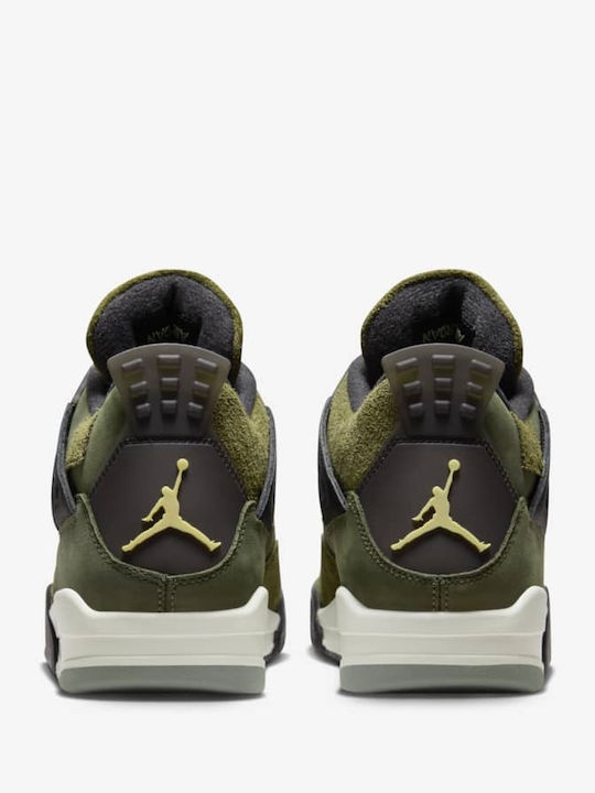 Air  4 Retro Мъжки Маратонки Medium Olive / Pale Vanilla / Khaki / Black / Sail