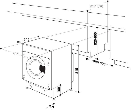 Whirlpool BI WDWG861485EU Washer Dryer 8kg/6kg Steam 1400 Rounds