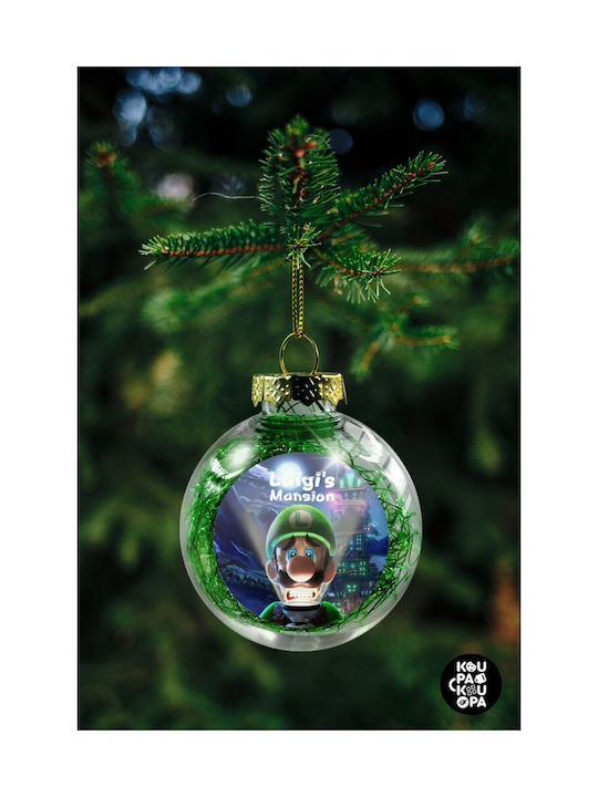 Luigi's Mansion Christmas Plastic Ball Ornament Transparent 8cm