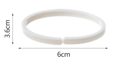 Tpster Plastic Bathroom Curtain Rings White 12pcs