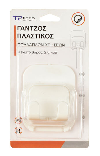 Tpster 32634 Κρεμαστράκι με Αυτοκόλλητο Πλαστικό Κόκκινο