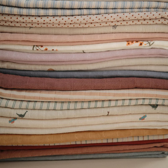Mushie Muslin Swaddle Wrap Fall Yellow Yellow 120x120cm.