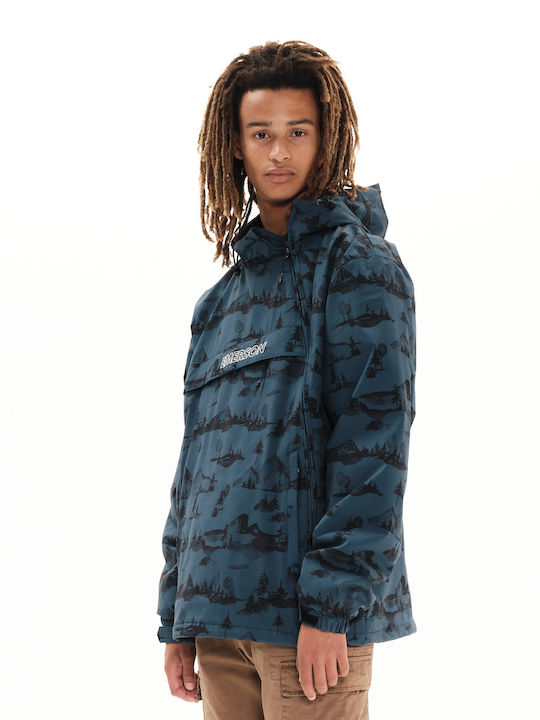 Emerson Herren Winter Jacke Wasserdicht und winddicht Μπλε