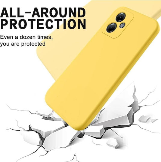 Pure Color Back Cover Silicone Yellow (Moto G14)