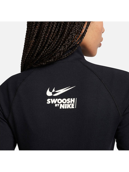 Dri-Fit Sportswear Damen Sweatshirt Kapuzen Schwarz