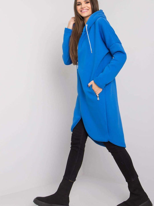 Relevance Women's Long Hooded Cardigan Blue