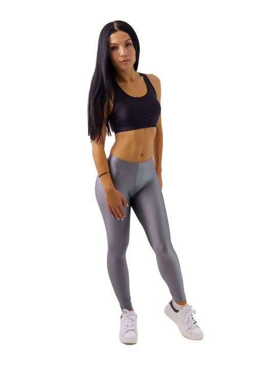 Women's Long Legging Shiny Gray