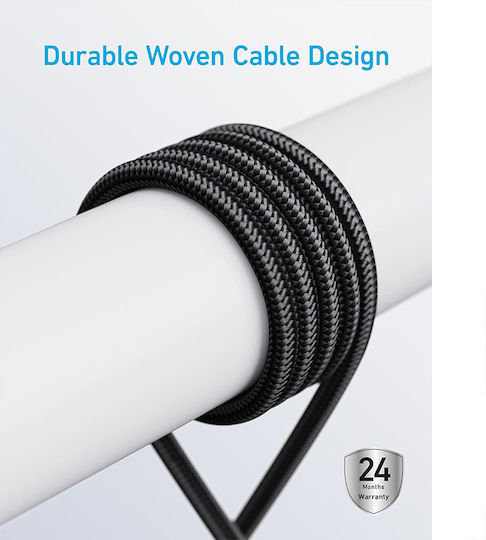 Anker Braided USB 2.0 Cable USB-C male - USB-C 240W Black 0.9m (A81D5H11)