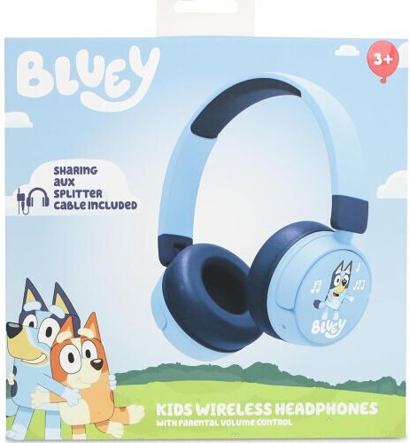 OTL Bluey Wireless / Wired On Ear Headphones with 24 hours of Operation Blue