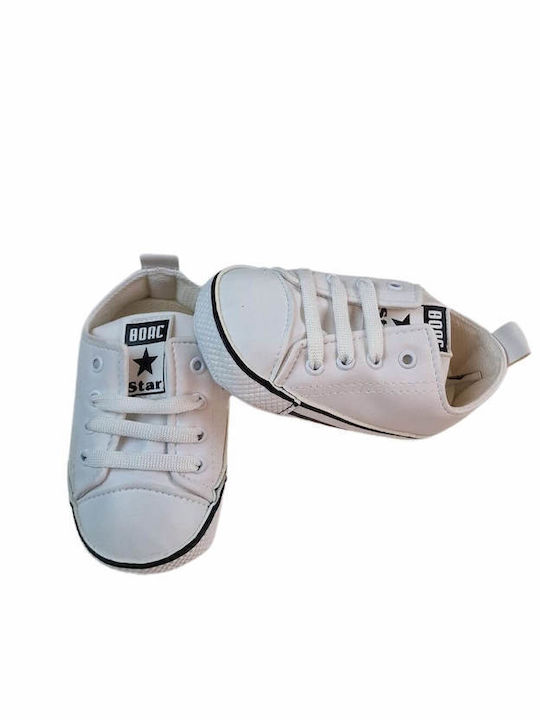 Boac Βρεφικά Sneakers Αγκαλιάς Λευκά