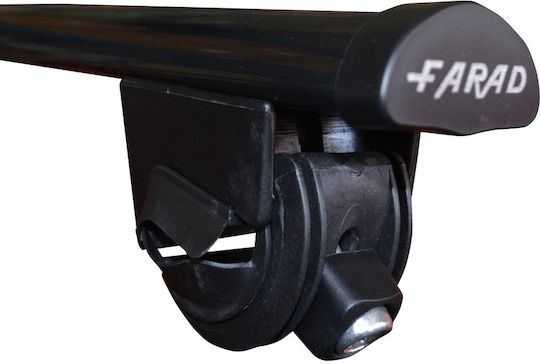 Farad Car Roof Bars Metallic for Nissan Qashqai+2 2007-2013 Set with Roof Rack Legs and Lock Black