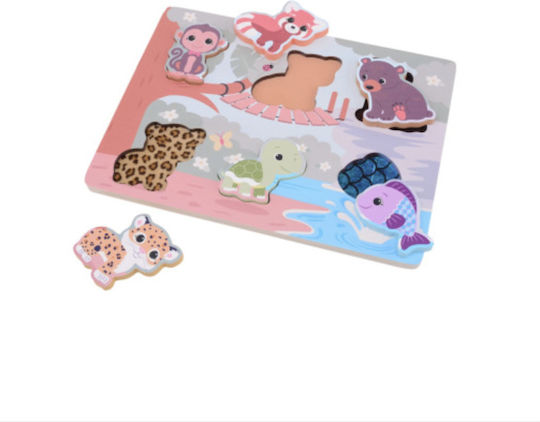 Wooden Kids Peg Puzzle 6pcs Joueco