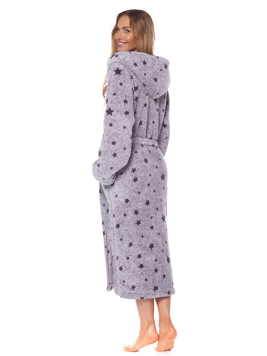 L&L Collection Women's Winter Pajama Robe Gray