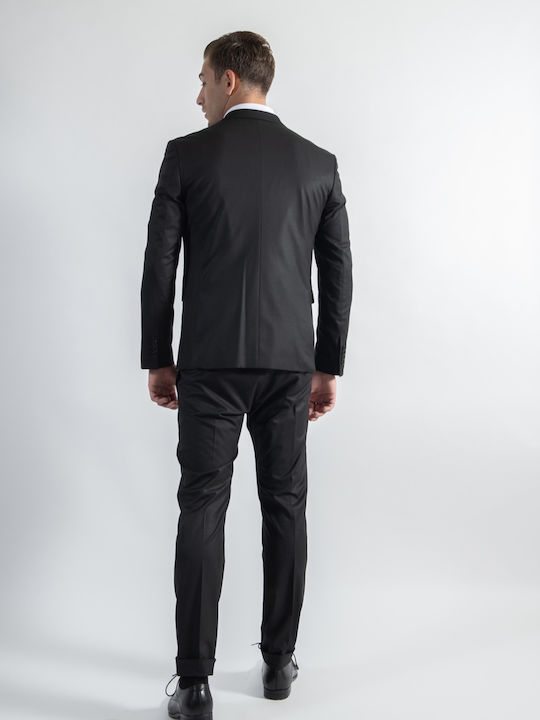 Premium Men's Suit Slim Fit Black