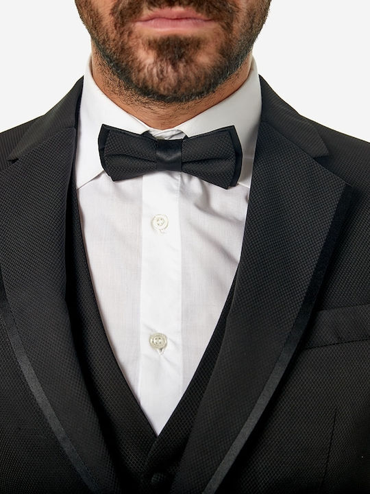 Summer Men's Groom's Suit with Vest Black