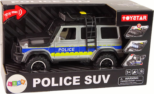 Lean Toys Off Road Spielzeugauto 1:14 Polizei Pull Back für 3+ Jahre