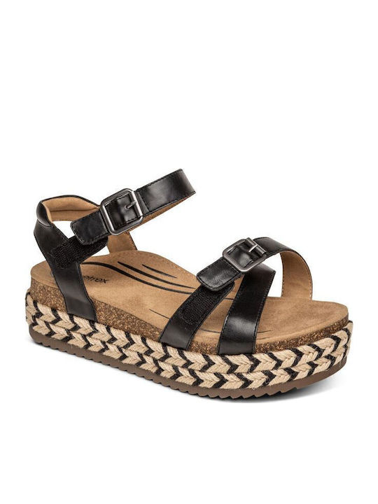Leather Sandals Black