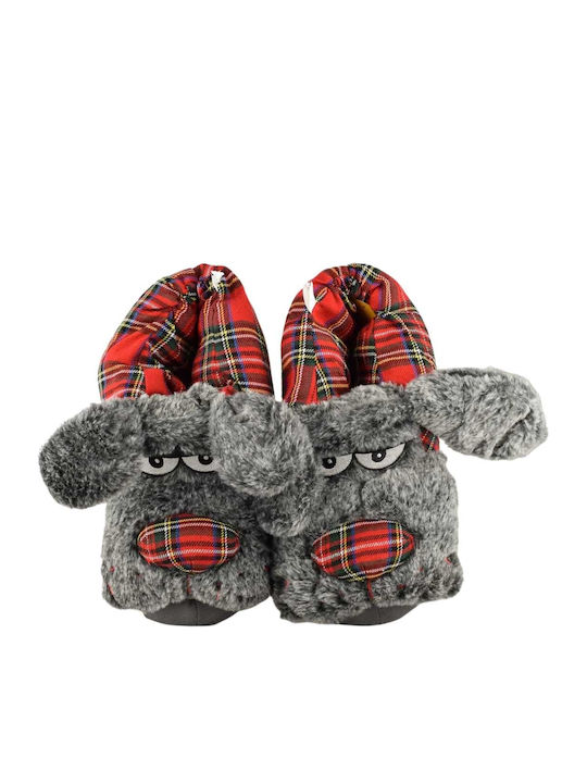 Animal Men's Slippers Gray