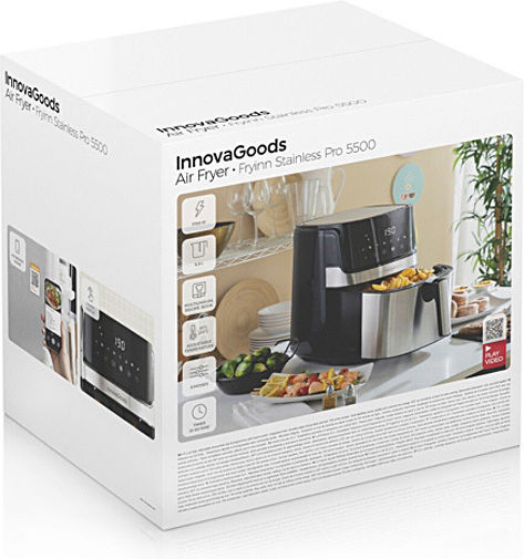 InnovaGoods Fryinn Pro 5500 Air Fryer 5.5lt Black