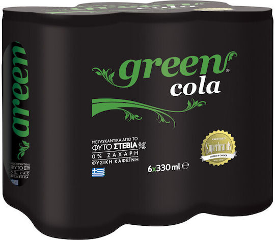 Green Cola Cola mit Kohlensäure, Zuckerfrei in Kiste 6x330ml