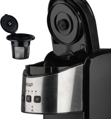 Raf Pod Coffee Machine Pressure 5bar Silver-Black
