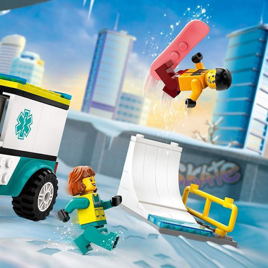 LEGO City Emergency Ambulance And Snowboarder για 4+ Ετών 79τμχ