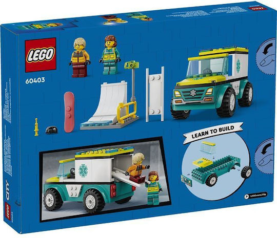 LEGO City Emergency Ambulance And Snowboarder για 4+ Ετών 79τμχ