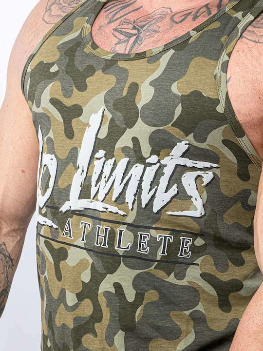 Herren Shirt Ärmellos Green Camo